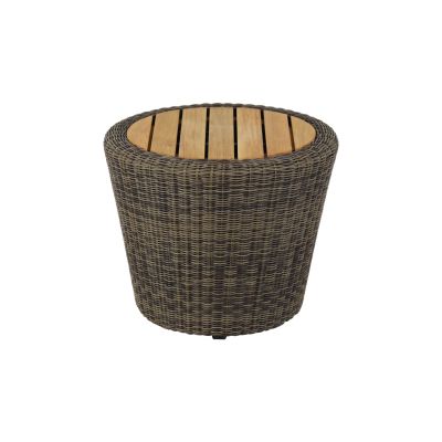 Wooden Top Round Side Table