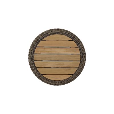 Wooden Top Round Side Table