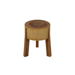 Round Wooden Teak Stool