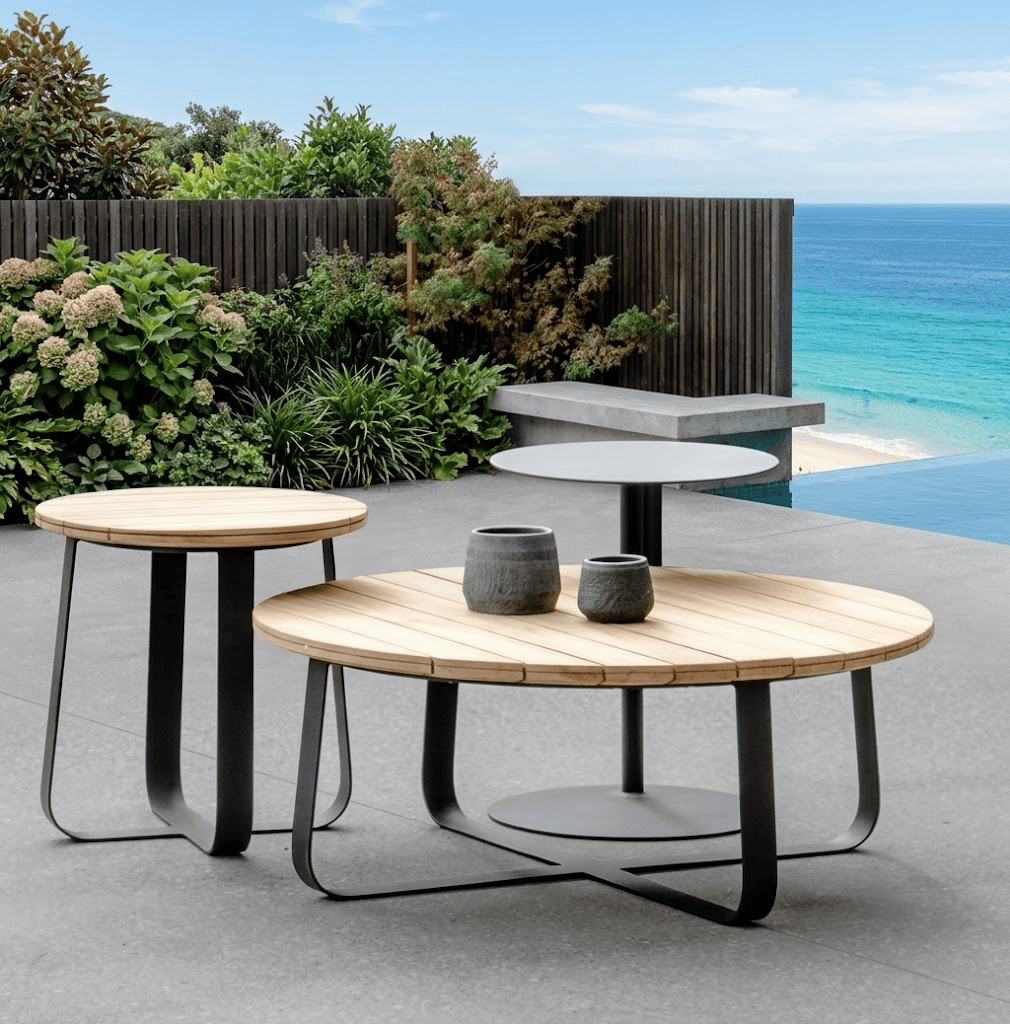 Dena Teak Top Side Table