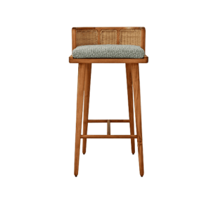 Rattan Back Bar Stool
