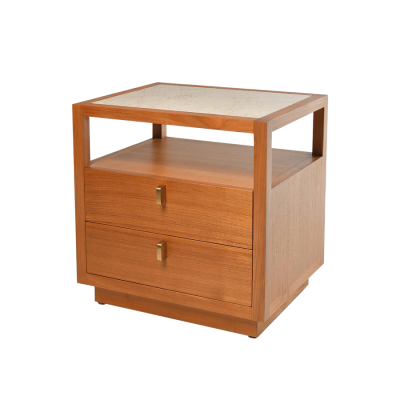 Teak Stone Top 2 Drawers