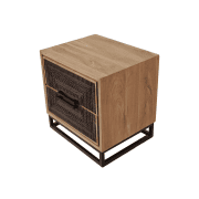 Cola 2 Drawers Bedside Table