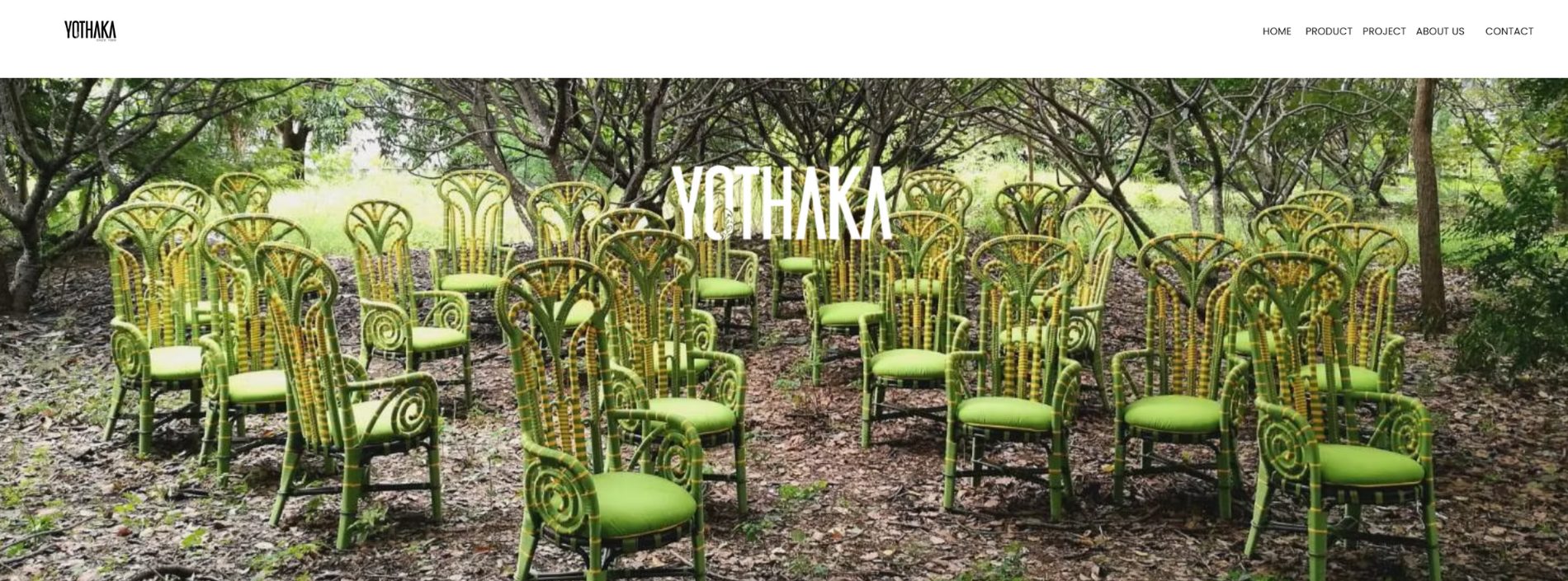 Yothaka designer furniture, showing its water hyacinth and rattan chair collection in Thailand
